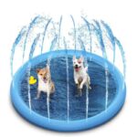 SUOXU Hundepool 100 cm faltbar – Sprinkler-Spielmatte mit rutschfestem PVC für Hunde – Bild 4