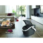 Curver Transportbox L Anthrazit – Rattan-Optik Tierbox mit Easy-Car-System – Bild 2