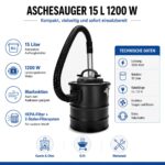 Sellnet Aschesauger SN119 15L 1200W – Kaminsauger mit DUAL Filtersystem & HEPA Filter – Bild 4