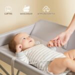 KARAOK Faltbarer Wickeltisch mit Rädern – 4-stufig verstellbar für ergonomisches Wickeln – Bild 4