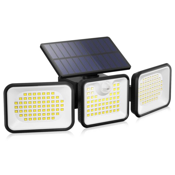 OUSFOT Solarleuchte mit Bewegungsmelder 180 LED – 360° Weitwinkel IP65 wasserdicht