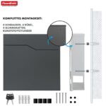 Floordirekt Moderner Briefkasten Jean Anthrazit – Sicherer Paketbriefkasten mit Zeitungsfach – Bild 8