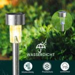 PASLFC 12er Set Solarleuchten Garten Warmweiss – IP44 Wasserdicht für Terrasse & Wege – Bild 4