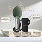 SAMARCH Hunde Trinkflaschen Set 800ml – Edelstahl Wasserflasche mit Silikon Napf & Tasche – Bild 4
