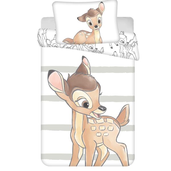 Disney Bambi Baby-Bettwäsche Set 100x135 cm – Weiche Baumwolle für Neugeborene