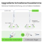 ALUSSO 12er Set LED Einbaustrahler dimmbar – 3 Farbtemperaturen für Küche & Bad – Bild 6