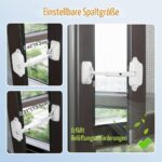 SAFELON Fenstersicherheitsbegrenzer 2er Set – Kindersicheres Fensterschloss mit verstellbarer Öffnung – Bild 4