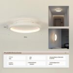 Kuwork LED Deckenleuchte Rund 20cm, 18W 4000K – Moderne Beleuchtung für kleine Räume – Bild 4