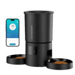 AONBOY Futterautomat Katze 5L mit 2 Näpfen – WiFi-Steuerung & App-Kontrolle für Mehrkatzenhaushalte