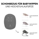 hauck Schonbezug für Alpha Bouncer – Atmungsaktive Musselin-Baumwolle (Dark Grey) – Bild 3