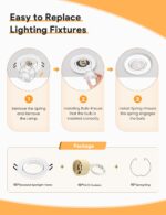 LED Einbaustrahler GU10 Set 10er – Schwenkbar 30° Ø 68 mm Weiss Matt – Bild 4