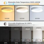 Matane 24W LED Deckenleuchte RGB mit Fernbedienung – Dimmbar 3000K-6500K für alle Räume – Bild 2