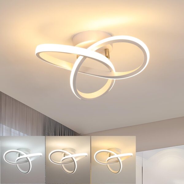 Goeco LED Deckenleuchte 20W 2200LM mit 3 Farbtemperaturen – Moderne Spiralleuchte für Wohnräume