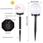 6er Set Solar Kugelleuchten LED Kaltweiss – Wasserdichte Gartenleuchten für Aussen – Bild 2
