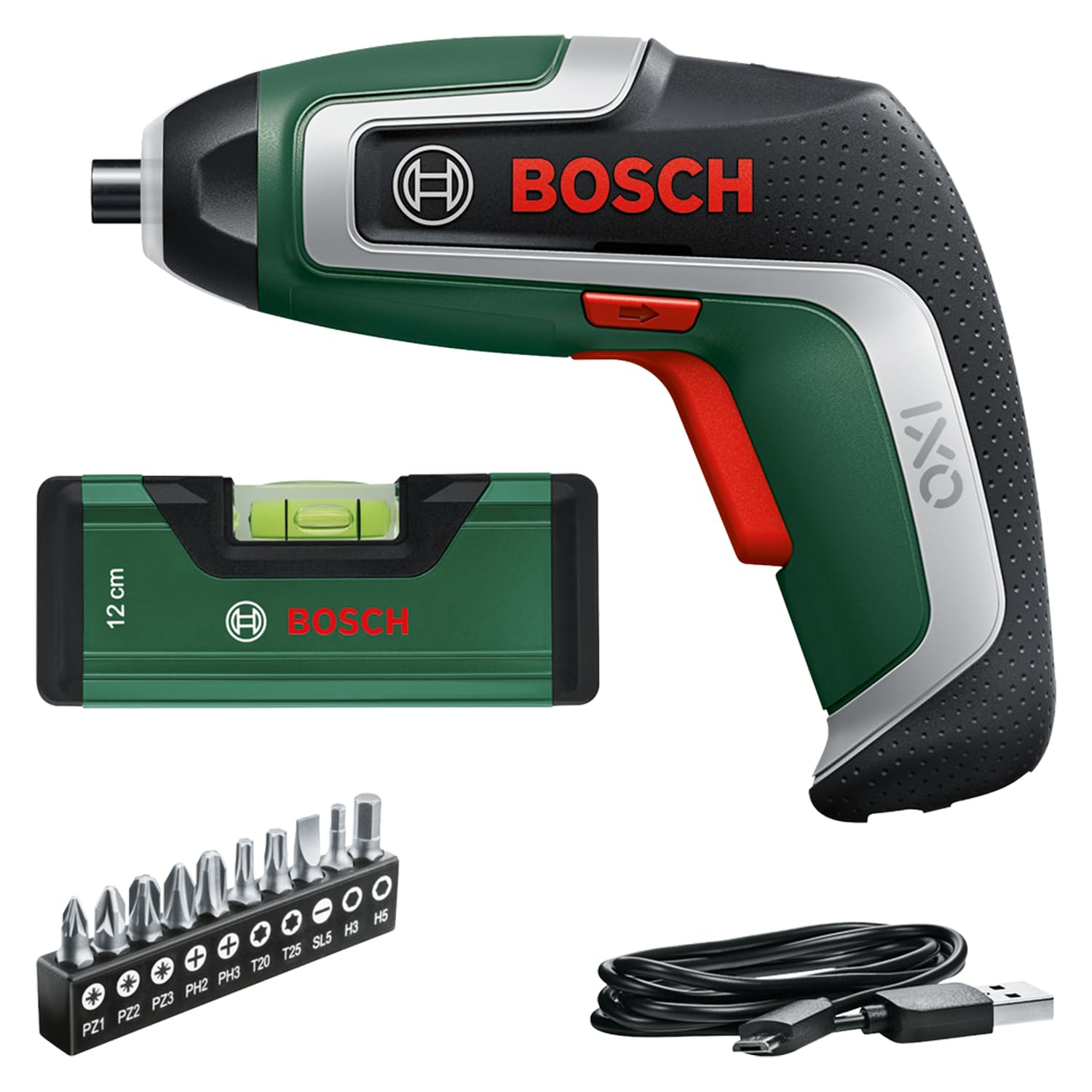Bosch IXO Akkuschrauber 7. Generation 3,6V mit Wasserwaagen-Set – Kompakt & Vielseitig