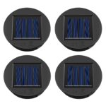 HELESIN Solarleuchten Ersatzteile 4er Set – 8cm Solarmodul mit IP65 Wasserschutz