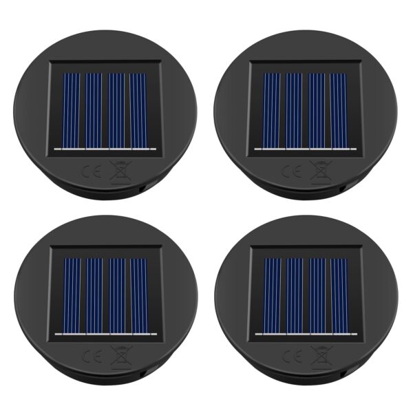 HELESIN Solarleuchten Ersatzteile 4er Set – 8cm Solarmodul mit IP65 Wasserschutz