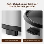 Eamoment 1,8L Reiskocher mit Dampfgarer & Antihaftbeschichtung – 700W für 1–10 Personen – Bild 6