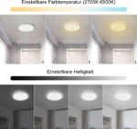 EXTRASTAR Smart LED Deckenleuchte 24W – Dimmbar, WLAN & Sprachsteuerung für Alexa – Bild 4