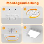 AmzFan LED-Deckenleuchte 22W 2100lm mit Radar-Bewegungsmelder – 3 Farbtemperaturen – Bild 6