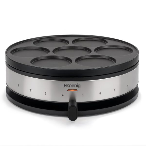 H.Koenig KREP56 Crêpes Maker 2in1 – Elektrische Crêpesmaschine mit Wendeplatte 1500W