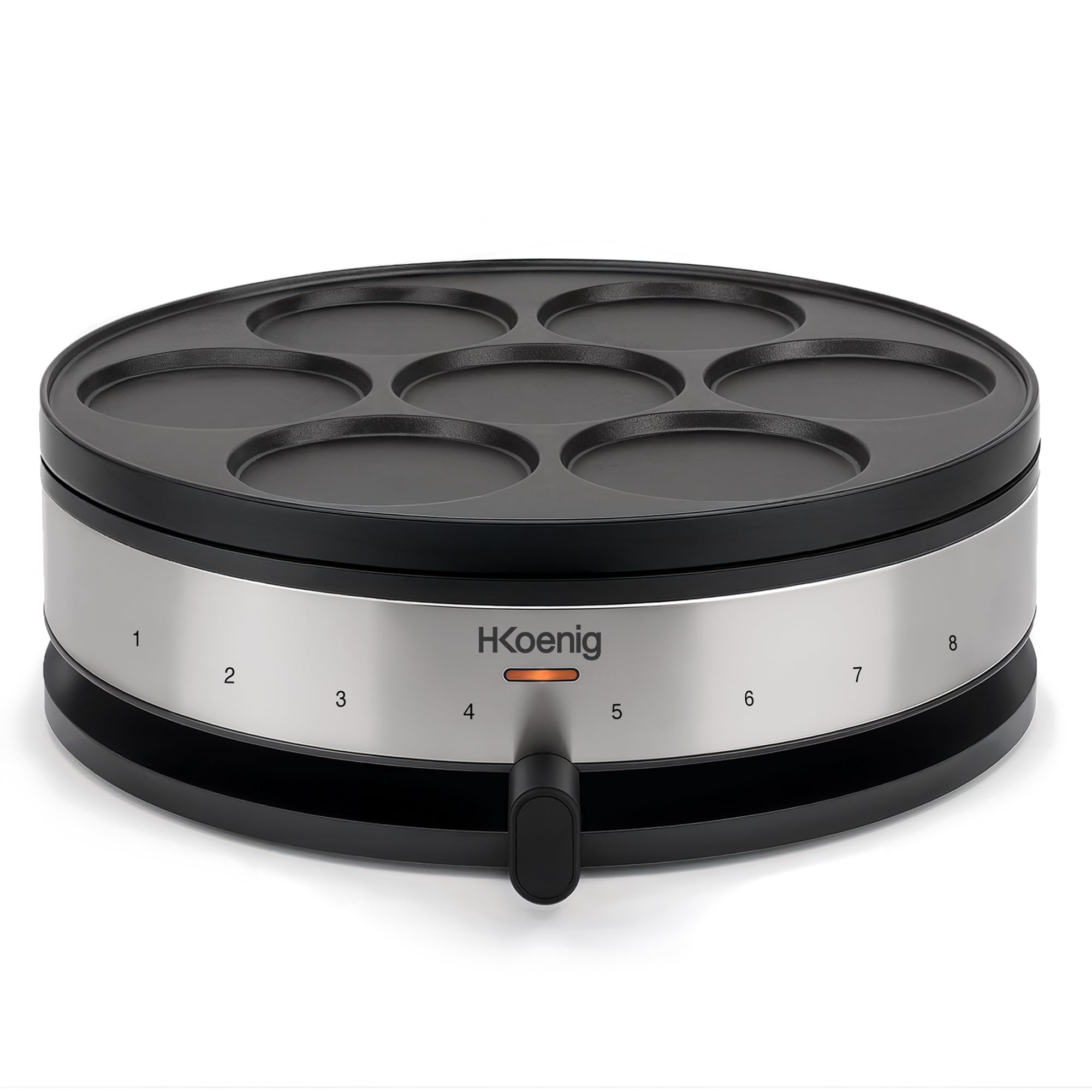 H.Koenig KREP56 Crêpes Maker 2in1 – Elektrische Crêpesmaschine mit Wendeplatte 1500W