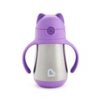 Munchkin Edelstahl Trinkbecher mit Strohhalm – Isolierter Sippy Cup für Kleinkinder ab 18 Monaten