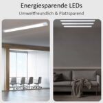 CBJKTX LED Deckenleuchte 120cm – 24W Neutralweiss 4000K Bürolampe Energiesparend – Bild 4