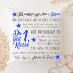 Personalisiertes Einschulungskissen 40x40 cm – Geschenk für Schulanfänger – Bild 2