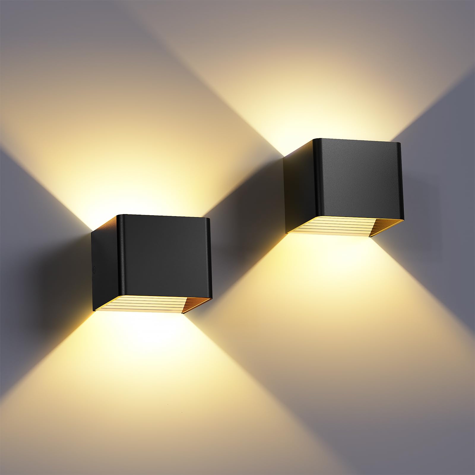 HANDSONIC LED Wandleuchte 7W Aluminium – Up & Down Licht Warmweiss 3000K für Innen