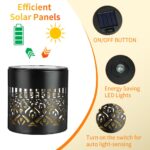 AOOTE 2er Set Solarleuchten mit Mandala-Design – IP65 Gartenleuchte warmgelb – Bild 3