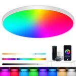 Eregou 24W Smart LED Deckenlampe Dimmbar – RGB Farbwechsel & Sprachsteuerung für Wohnzimmer