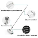 AIR U+ Bodenbürste mit Teleskopgriff – 3-in-1 Fliesenreiniger mit Schaber & Abzieher – Bild 6