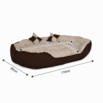 lionto Hundebett 110 x 80 cm mit Wendekissen – 4-in-1 Haustierbett aus Oxford-Stoff – Bild 6