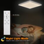 LEZOE 24W RGB LED Deckenleuchte 2400lm Dimmbar – Farbwechsel & Fernbedienung für alle Räume – Bild 6