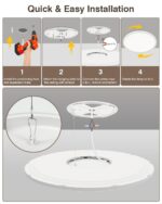 Bowfar 49cm LED Deckenleuchte 46W – Dimmbar 3000–6500K mit Fernbedienung – Bild 9
