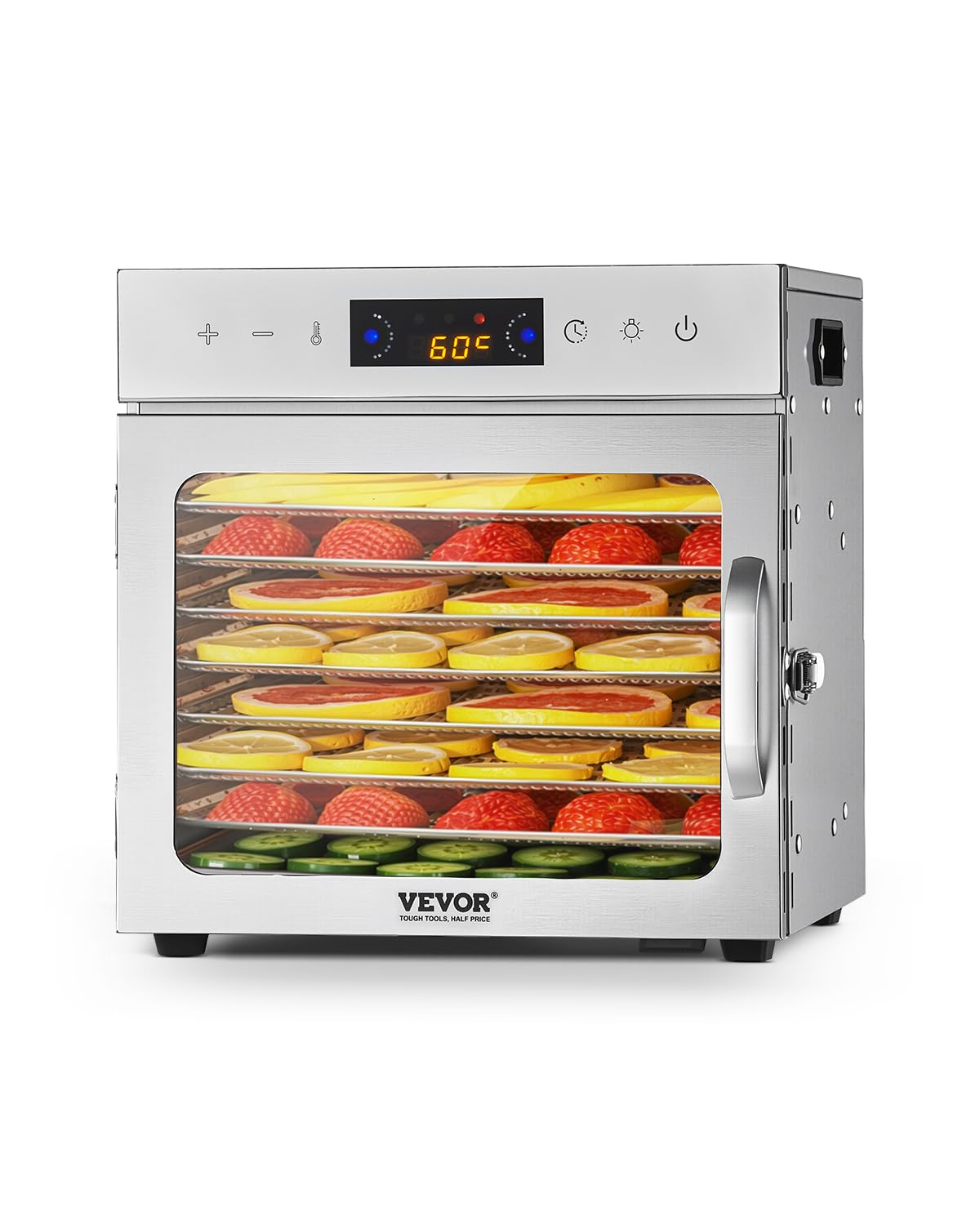 VEVOR Dörrautomat 8 Schalen 400W – Profi-Futtertrockner mit Temperaturregelung & Timer