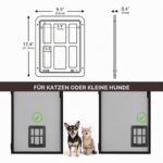 PETLESO Haustierklappe für Fliegengitter 21×24.5 cm – Magnetverschluss für Katzen & Hunde – Bild 2