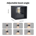 Klighten 2er Set LED-Wandleuchte mit G9 Lampe – Aussenlicht IP54 Anthrazit – Bild 3