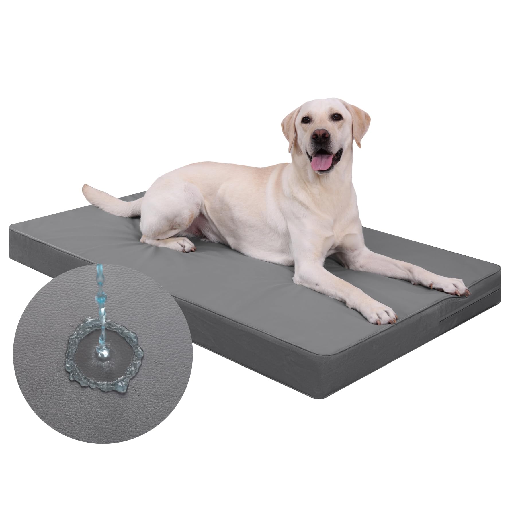 Favodormir Orthopädisches Hundebett 104x68cm – Wasserdichtes Kunstleder für grosse Hunde