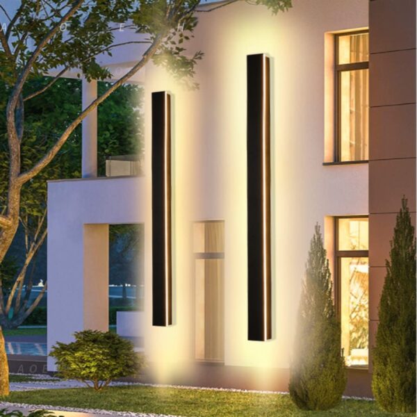 100 cm LED-Wandleuchte Villa schwarz – IP65 Aluminium Aussenleuchte für Innen & Aussen