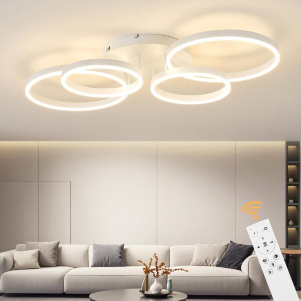 Tetipa LED Deckenleuchte 100cm Dimmbar – Fernbedienung & App Farbwechsel