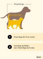 lionto Hundebett 110 x 80 cm mit Wendekissen – 4-in-1 Haustierbett aus Oxford-Stoff – Bild 5