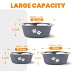 PETTOM Edelstahl Hundenapf 2er-Set 1560 ml – Rutschfest für mittelgrosse Hunde – Bild 2