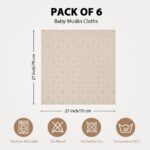 Yoofoss 6er Pack Baby Musselintücher 70x70 cm – Baumwolle & Bambus für Neugeborene – Bild 3
