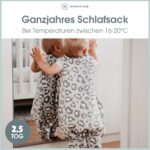emma & noah Baby Schlafsack mit Füssen 2.5 TOG – Bio-Baumwolle für Herbst & Winter – Bild 2