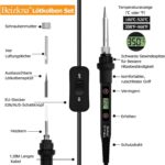 Beizkna Lötkolben Set 80W – LCD-Temperaturregelung 180–520°C mit 5 Spitzen & Zubehör – Bild 4
