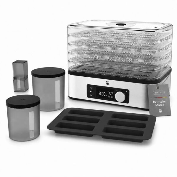 WMF Küchenminis Dörrautomat – Obsttrockner mit 5 Gittern & 24h-Timer für gesunde Snacks