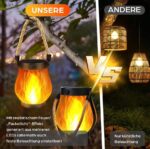 SONNENKERZE® Solar Laterne 2er Set – Flammeneffekt LED Solarlampe für Garten & Balkon – Bild 6