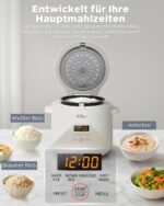 Bear 2-Tassen Reiskocher 300W – Kompakter Mini Rice Cooker mit Warmhaltefunktion – Bild 3